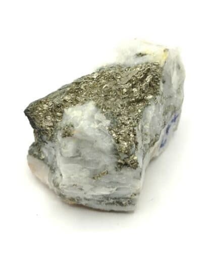 Bismuthinite et Pyrite, Mine de Meymac, Corrèze.