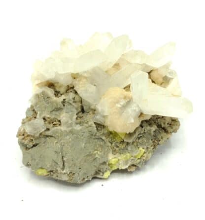 Célestine, Aragonite et Soufre, Caltanissetta, Sicile, Italie.