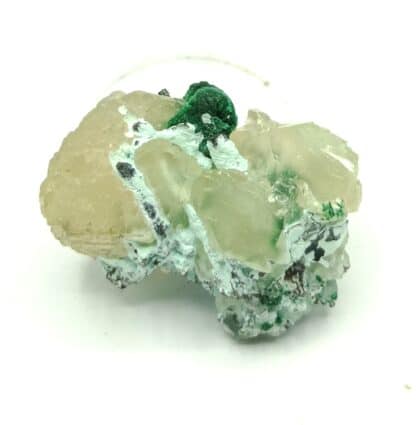 Malachite, Calcite et Chrysocolle, Mashamba, Katanga, Congo.