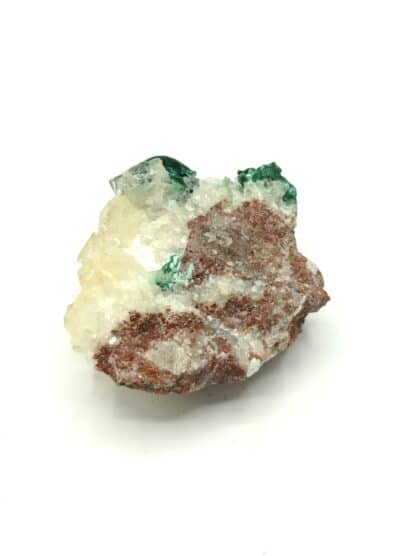 Calcite sur Malachite, Mashamba, Katanga, République Démocratique du Congo.