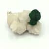 Malachite sur Calcite, Mashamba, Katanga, République Démocratique du Congo.