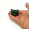 Malachite cristallisée sur Calcite, Katanga, République Démocratique du Congo.