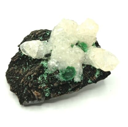 Calcite, Malachite et Goethite, Mashamba, Katanga, Congo.