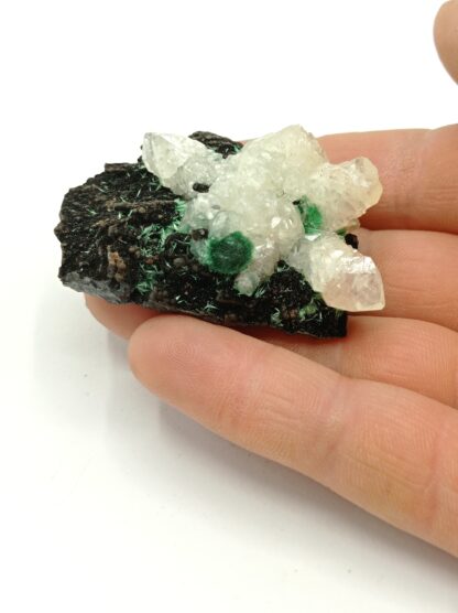 Calcite, Malachite et Goethite, Mashamba, Katanga, Congo.