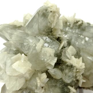 Barytine (Baryte) sur Calcite, Catalogne, Espagne.