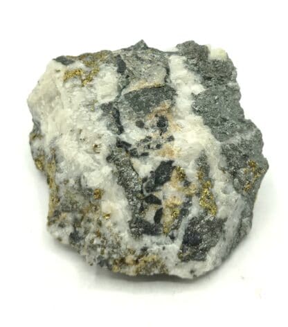 Tétraédrite, Chalcopyrite, Quartz et Graphite, Sainte-Marie Le Fouilly, Haute-Savoie.