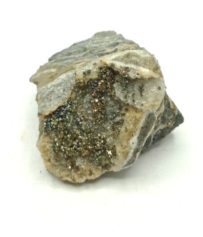 Pyrit (Pyrite) bunt ausserord. Schön, découverte Léo Przibram.