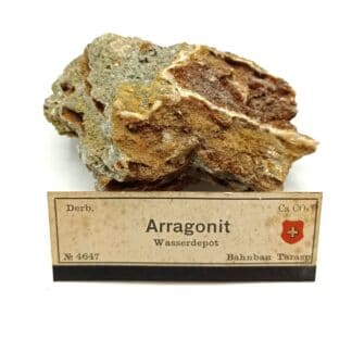 Aragonite, Bahnbau Tarasp, Suisse.