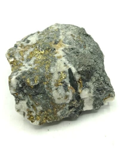 Tétraédrite, Chalcopyrite, Quartz et Graphite, Sainte-Marie Le Fouilly, Haute-Savoie.