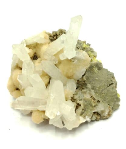 Célestine, Aragonite et Soufre, Caltanissetta, Sicile, Italie.