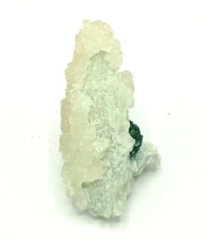 Malachite sur Calcite, Mashamba, Katanga, République Démocratique du Congo.