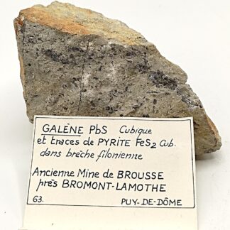 Galène, mine de Brousse, Bromont-Lamothe, Puy-de-Dôme.