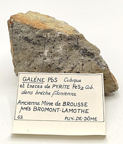 Galène, mine de Brousse, Bromont-Lamothe, Puy-de-Dôme.