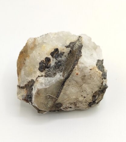 Quartz et blende (sphalérite) d’Huelgoat, Finistère.