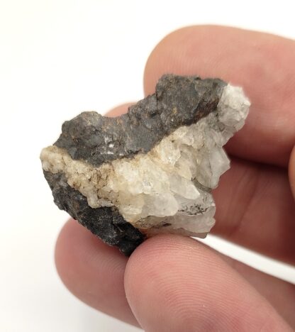 Quartz et blende (sphalérite) d’Huelgoat, Finistère.