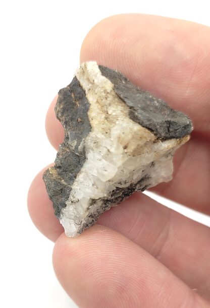 Quartz et blende (sphalérite) d’Huelgoat, Finistère.