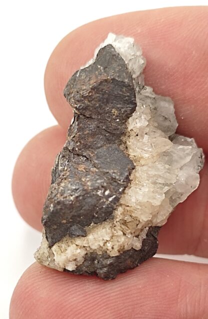 Quartz et blende (sphalérite) d’Huelgoat, Finistère.