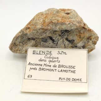 Blende, mine de Brousse, Bromont-Lamothe, Puy-de-Dôme.