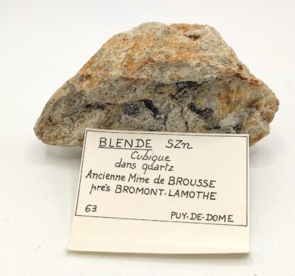 Blende, mine de Brousse, Bromont-Lamothe, Puy-de-Dôme.