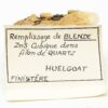 Quartz avec blende / sphalérite, Huelgoat, Finistère.