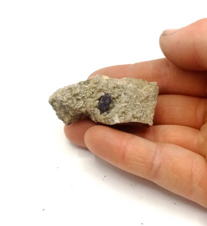 Fluorite (Fluorine) sur Quartz, Carrière de Nouaillas, Ambazac, Haute-Vienne.