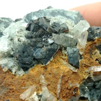 Sphalérite (Blende), Quartz et Sidérite, Tunnel des Chavants, Les Houches, Haute-Savoie.