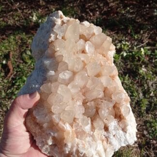 Plaque de cristaux de Calcite, Alsace.