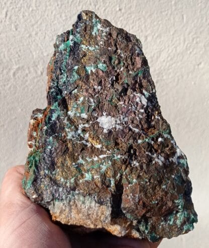 Chalcopyrite et Malachite, Cernay, Haut-Rhin, Alsace.