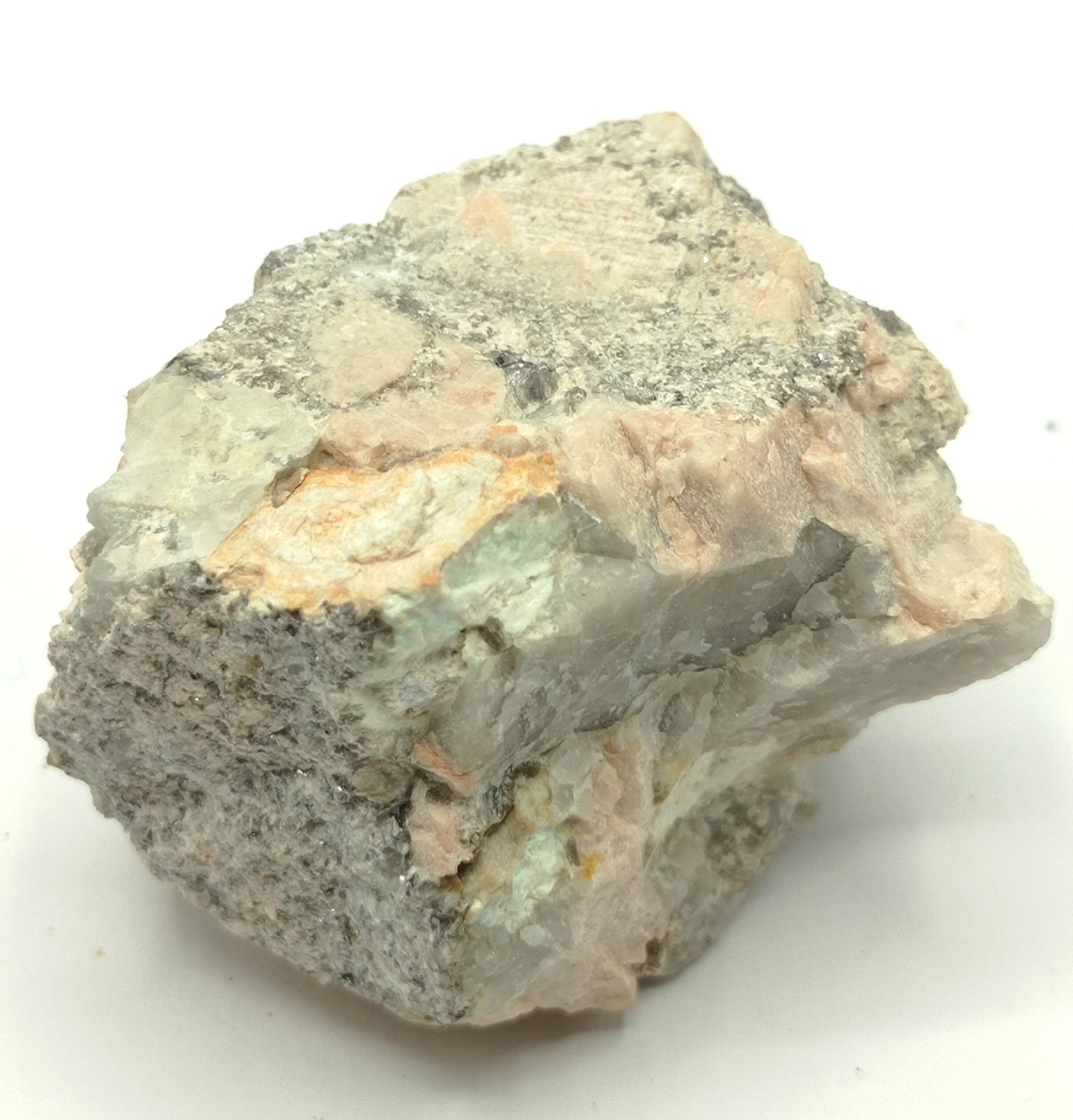 Amblygonite et Turquoise, Montebras, Creuse, Limousin.