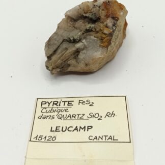 Pyrite et Quartz, Leucamp, Cantal.