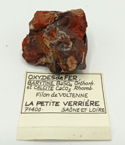 Oxydes, Baryte et Calcite, Voltennes, La Petite-Verrière, Saône-et-Loire.
