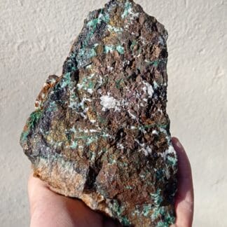 Chalcopyrite et Malachite, Cernay, Haut-Rhin, Alsace.