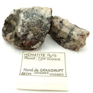 Hématite, Nord de Grandrupt, Senones, Vosges, Alsace.