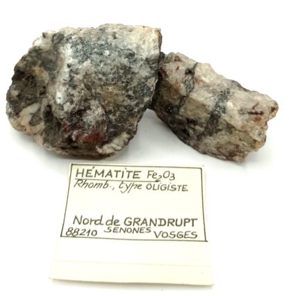 Hématite, Nord de Grandrupt, Senones, Vosges, Alsace.