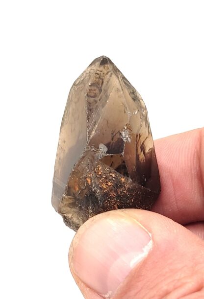 Quartz morion, lot de 4 cristaux, Madagascar.