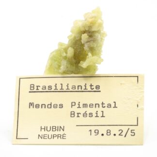 Brazilianite (Brésilite), Mendes Pimentel, Minas Gerais, Brésil.