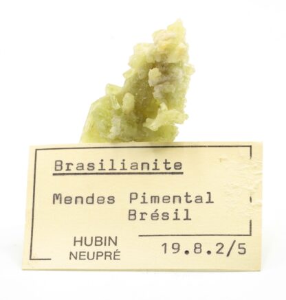 Brazilianite (Brésilite), Mendes Pimentel, Minas Gerais, Brésil.