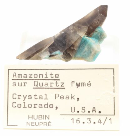 Quartz et Amazonite, Crystal Peak, Teller County, Colorado, États-Unis.