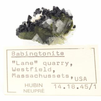 Babingtonite, Carrières Lane & Son, Westfield, Massachusetts, États-Unis.