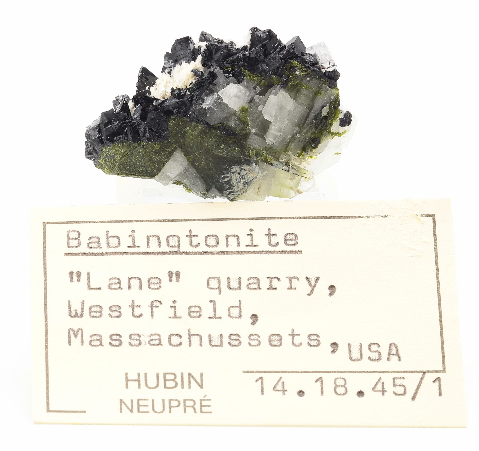 Babingtonite, Carrières Lane & Son, Westfield, Massachusetts, États-Unis.