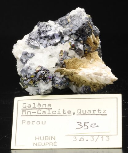 Galène, Quartz et Pyrite, origine Pérou.