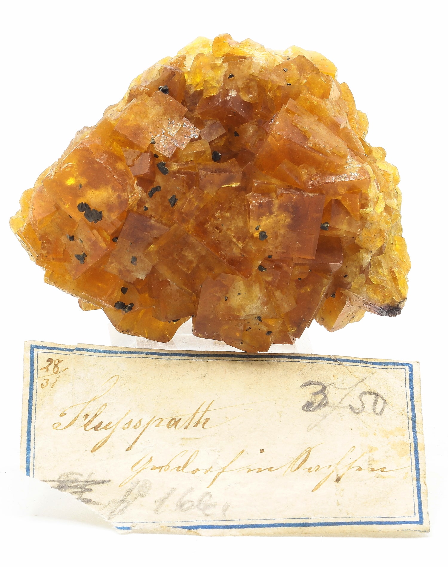 Fluorite jaune, Gersdorf, Mittelsachsen, Saxe, Allemagne.