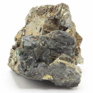 Ludlamite sur Pyrite, mine de Salsigne, Mas Cabardès, Aude.