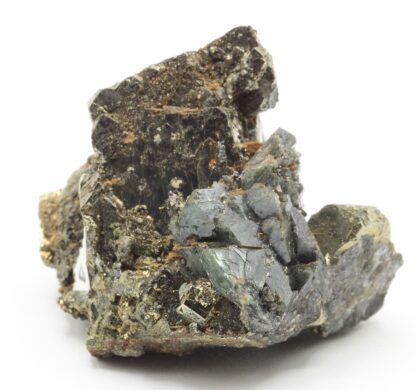 Ludlamite sur Pyrite, mine de Salsigne, Mas Cabardès, Aude.