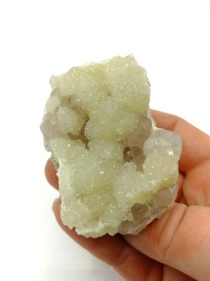 Calcite sur Quartz fumé, Carrière de Laguépie, Tarn-et-Garonne.