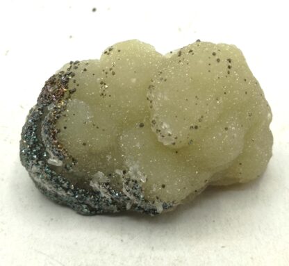 Pyrite sur Calcite verte, Carrière de Laguépie, Tarn-et-Garonne.