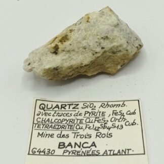 Quartz et Pyrite, Mine des Trois Rois, Banca, Pyrénées-Atlantiques.