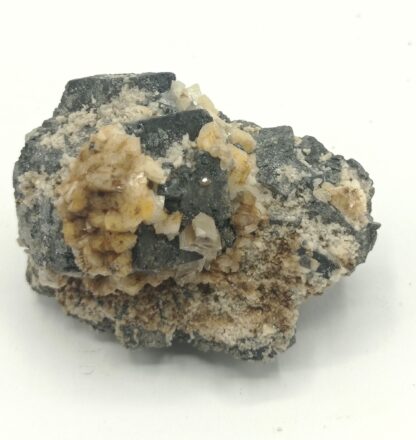 Galène, Dolomite et Cérusite, Mibladen, Maroc.