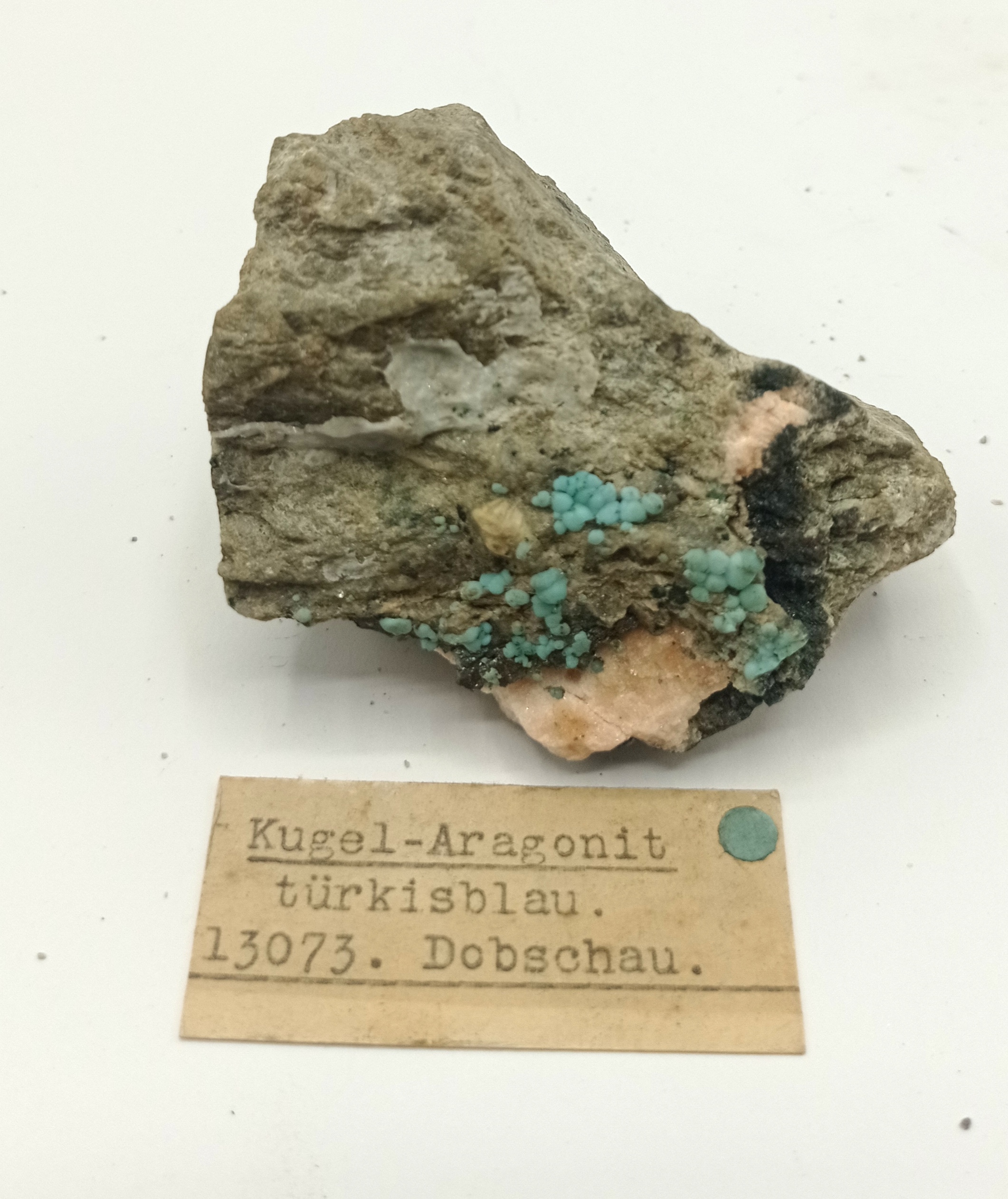 Kugel-Aragonit (Aragonite bleue), Dobschau (Dobšiná), Slovaquie.