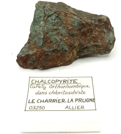 Chalcopyrite, Le Charrier, La Prugne, Allier, Auvergne.
